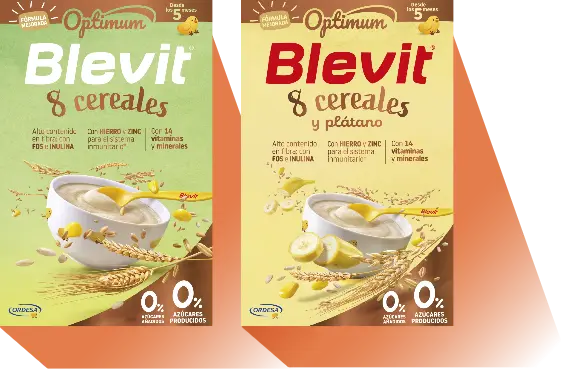 Blevit Optimum 8 cereales y Blevit Optimum 8 cereales y plátano
