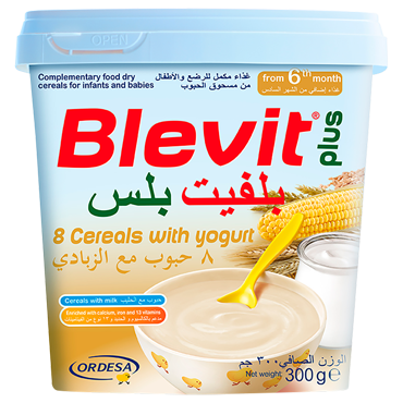 Product Blevit plus 8 Cereals with Yogurt