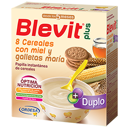 Blevit plus Duplo 8 Cereales con Miel y galletas maría
